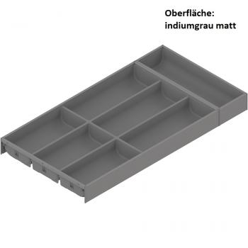 AMBIA-LINE Besteckeinsatz, für LEGRABOX / MERIVOBOX, Kunststoff / Stahl, 7 Besteckfächer, NL=600 mm, Breite=300 mm